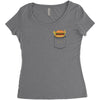 Pocket Burger Women's Triblend Scoop T-shirt