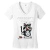 anxious cat Women's V-Neck T-Shirt