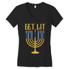 get lit Women's V-Neck T-Shirt