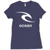 surfing ocean Ladies Fitted T-Shirt