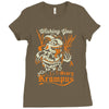 scary krampus Ladies Fitted T-Shirt