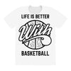life is better with basketball All Over Women's T-shirt
