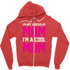 i'm not a regular mom cool Zipper Hoodie