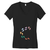 Baby Colorful Foot Women's V-Neck T-Shirt