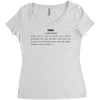 definition of fuck Women's Triblend Scoop T-shirt