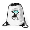 morning suck Drawstring Bags