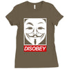 disobey crew Ladies Fitted T-Shirt