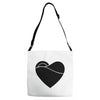 black heart Adjustable Strap Totes