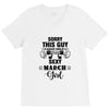 sorry this guy is already taken by a super sexy  march girl V-Neck Tee