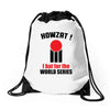 HOWZAT I BAT FOR THE WORLD SERIES Drawstring Bags