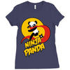ninja panda Ladies Fitted T-Shirt