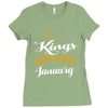 kings are born in january Ladies Fitted T-Shirt