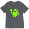 android eats apple V-Neck Tee