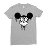skull mickey cartoon Ladies Fitted T-Shirt
