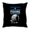 Grandpa And Grandson Fishing Partners For Life Throw Pillow