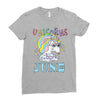 unicorns are born in june cute unicorn Ladies Fitted T-Shirt