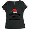 this girl loves christmas Women's Triblend Scoop T-shirt