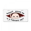 February Peeking Out Asian Baby Boy License Plate