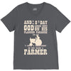 the 8th day god made farmers V-Neck Tee