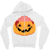pumpkin brain Zipper Hoodie
