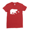 Bear Fishing Ladies Fitted T-Shirt