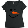 snowman face Women's Triblend Scoop T-shirt