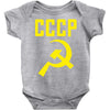 cccp hammer &amp; sickle  soviet union communist communism russia red star Baby Onesie