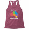 say i do down under Racerback Tank