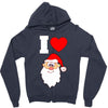 i love santa noel Zipper Hoodie