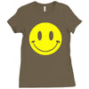 smiley face mens Ladies Fitted T-Shirt