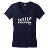 evolution diver   diving Women's V-Neck T-Shirt