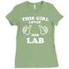 this girl loves her lab Ladies Fitted T-Shirt