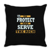 to protect and serve the rich Throw Pillow