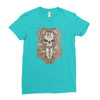 halloween skull Ladies Fitted T-Shirt