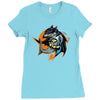 shark knight graphic Ladies Fitted T-Shirt