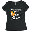 world's best cat mom Women's Triblend Scoop T-shirt