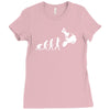 moto cross free style evolution cool Ladies Fitted T-Shirt