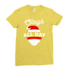 sleigh all day Ladies Fitted T-Shirt