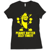 peanut butter jelly time banana Ladies Fitted T-Shirt