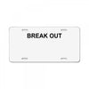 break out License Plate