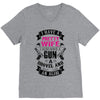 I Have a Pretty Wife I Also Have a Gun a Shovel and an Alibi V-Neck Tee