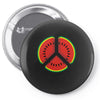 watermelon peace sign Pin-back button
