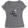 I LOVE YOU Women's Triblend Scoop T-shirt