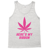 Support Breast Cancer Awareness With A Pink Cannabis Leaf Tank Top