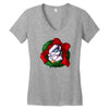 christmas wreath bluebie bust by bluekazenate Women's V-Neck T-Shirt