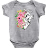 Heart And Flowers Baby Bodysuit