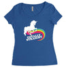 totally straight funny rainbow unicorn gay pride novelty fashion Women's Triblend Scoop T-shirt