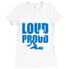 swim mom loud and proud sports athlete athletic Ladies Fitted T-Shirt