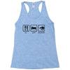 eat sleep snowboard mens black snowboarding t shirt wow Racerback Tank
