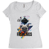 who loves frenchies Women's Triblend Scoop T-shirt